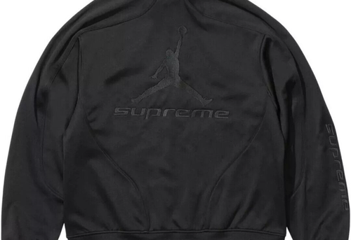 Supreme Jordan Tricot Track Jacket Black (Size Medium) NEW - Picture 3 of 7