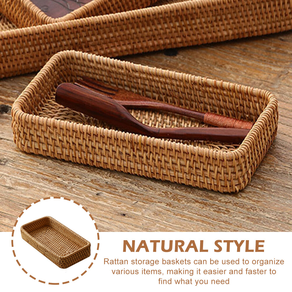 Toilet Tank Long Narrow Storage Basket Bathroom Bedroom Reusable Vanity