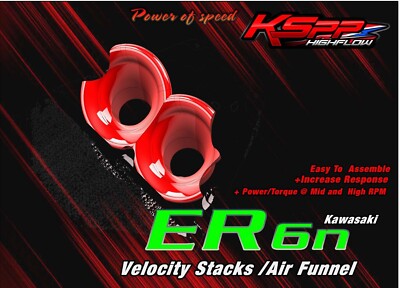 Velocity Stack Kawasaki Ninja650 Er6f Er6n 12-16 Air Intake Funnel