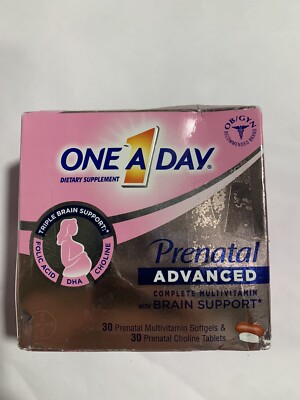One A Day Women's Prenatal Advanced Brain Support 30+30 Count Exp. 02/2025