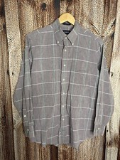 Gant Mens Gray Plaid Button Up Long Sleeve Dress Shirt Size 32 - 15 1/2