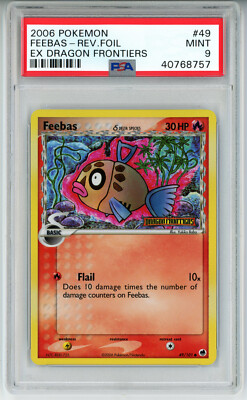 2006 POKEMON EX DRAGON FRONTIERS FREEBAS #49 RÉVERSE HOLO PSA 9 MINT ...