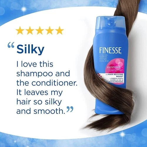 5 Pack Finesse Restore Strengthen Moisturizing Shampoo 13 Oz Each - Picture 6 of 6