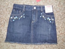 GYMBOREE "Malibu Cowgirl" Embroidered Floral Denim Skirt Size 4 NEW 