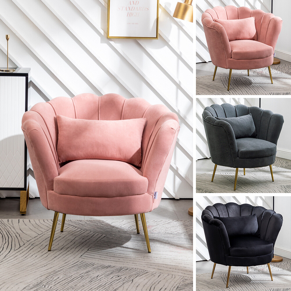 Shell Lotus Tub Chair Tub Chair Bedroom Cocktail Chair Velvet