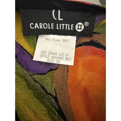 Carole Little Cardigan Women's Size 18 Black Rayon Geometric Design - Picture 4 of 7
