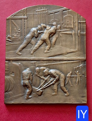 Dépt 58 - Nevers - Belle Plaque Médaille de 82 x 67 mm - Sur La Métallurgie 1948 - Foto 1 di 5