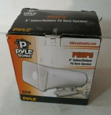 Pyle PHSP5 8" 65W 8-Ohm Indoor Outdoor PA Horn Speaker 65 Watts, White-New
