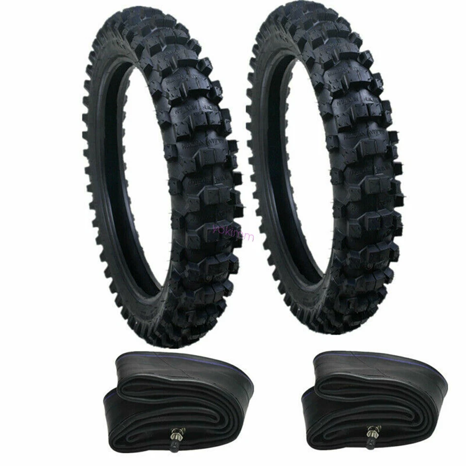 Neumáticos delanteros y traseros 70/100-19 y 90/100-16 + tubos para moto Honda CR80 KX100 Foto 4 de 4