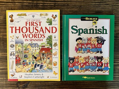 First Thousand Words In Spanish & Berlitz Jr. Spanish Books