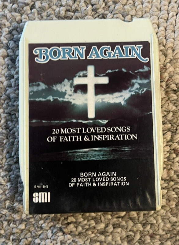 Born Again 20 Songs of Faith & Inspiration 8-Track Tape Anita Bryant, Burl Ives