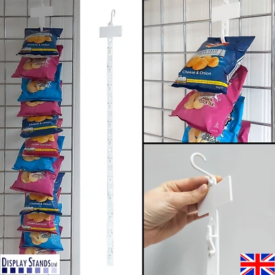 12 Hook Clip Strips with Header & Hook - Shop Hanging Strips Retail (MS1)