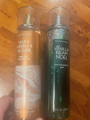 Bath & Body Works Fragrance Mists. Warm Sugar Vanilla. Vanilla Bean Noel