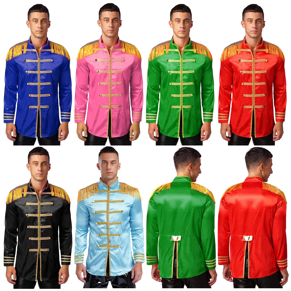Male Jackets Masquerade Mens Stage Performance Costumes Festival Long Sleeve - Image 2 of 4