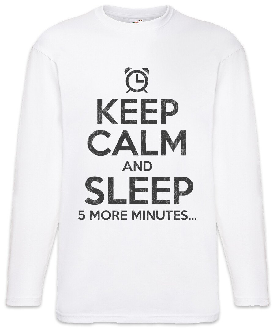ALTRA Keep Calm And Sleep Herren Langarm T Shirt Fun Sleep Sleeping Schlaf Schlafen