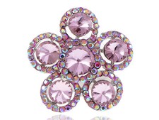 Statement Light Pink Rose Flower Round Petals Floral Cutout Custom Ring New