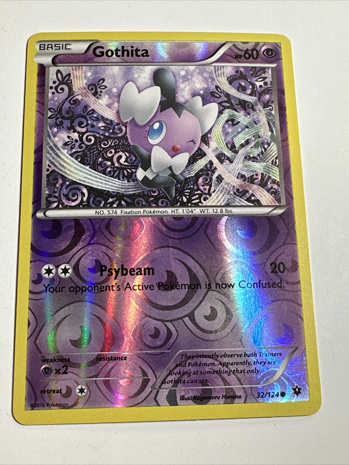 Pokémon TCG XY Fates Collide Gothita #32/124 Reverse Holo Common LP