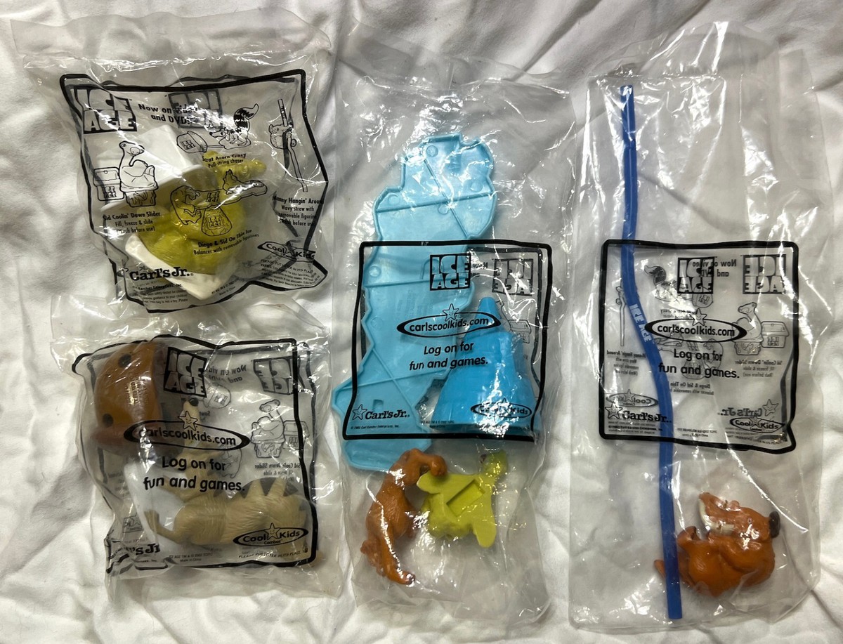 ICE AGE toys (complete set of 4) ICE AGE Fox Carl's Jr. / Hardees