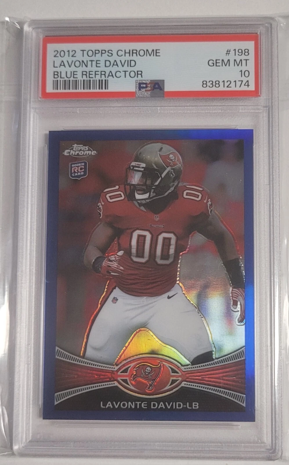 Lavonte David Topps Chrome #198 Blue Refractor