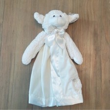 Bearington Bear Collection Lamby Snuggler Lovey Lamb Satin Edges Ivory New