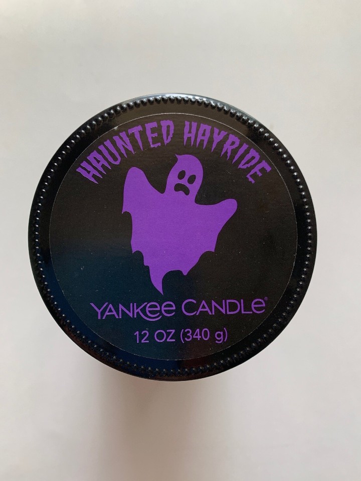 YANKEE CANDLE HAUNTED HAYRIDE 12 oz PERFECT PILLAR HALLOWEEN HTF