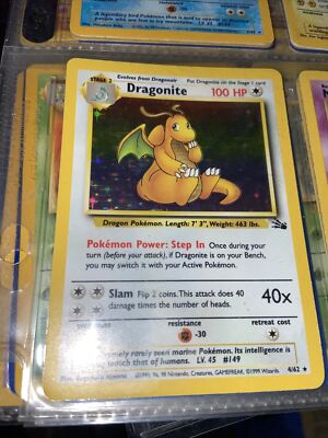 ポケモン - カイリュー Dragonite 1ED 1st Edition 英語版 4/62 Dragonite 4/62 Fossil Holo for sale online | eBay