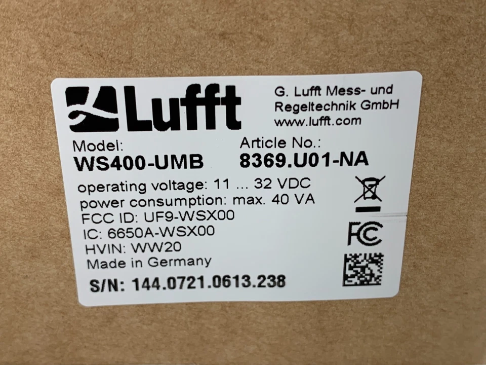NEW Lufft WS400-UMB Smart Sensor Compact All-in-One Weather Sensor 11-32VDC - Image 3 of 4