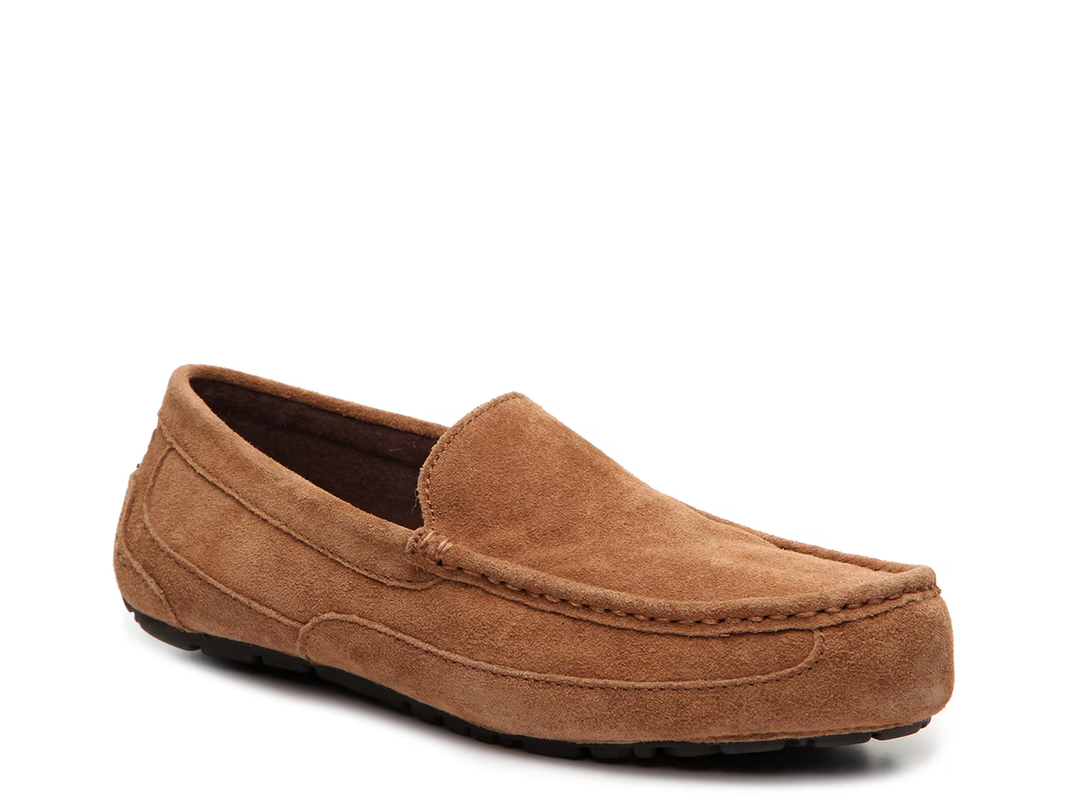 UGG Alder Men’s Shearling Suede Brown Slip On Loafers Size 10 UGG Slippers Mens Size 12 Brown Suede Moccasins Wool  main image 4