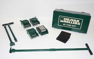 40 Ton Equipment Rollers Skates Kit Machinery Swivel Set Hilman HRS-40-SVD