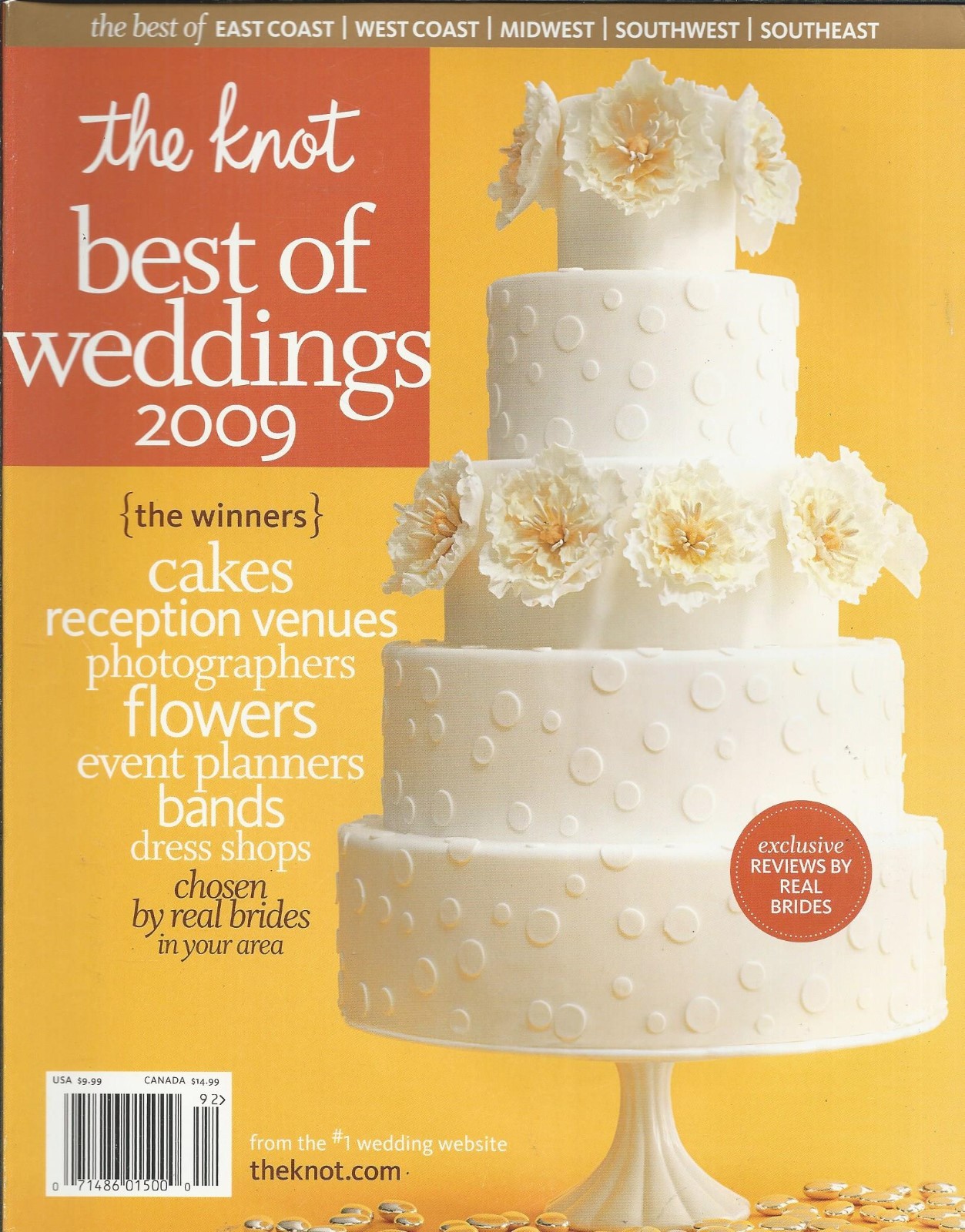 Knot Magazine Best Weddings Cakes Reception Flowers Bands Photographers 2009