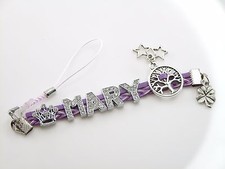 Personalized TREE Custom CELLPHONE STRAP 3.5mm ANTI DUST PLUG Rhinestone