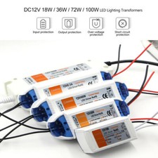 LED Driver DC 12V 18W 36W 72W 100W Light Transformers for LED Strip Power Supply