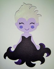 Ursula Sea witch Little Mermaid Paper Doll Die Cut Scrapbook Embellishement