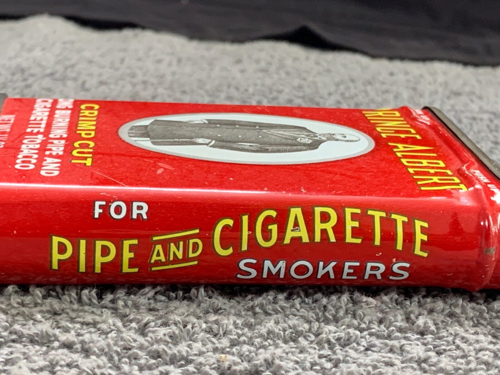 Prince Albert Tobacco Tin Vintage Collectible 1 1/2 oz Pocket Tin CRIMP