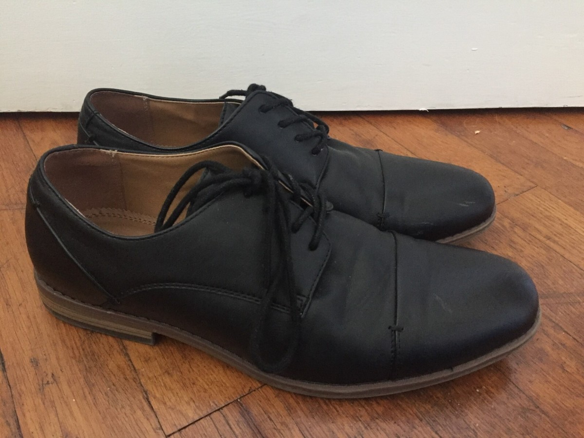 Apt. 9 Black Leather Derbys Apt. 9 Cleveland Black Faux Leather Ortholite Impressions  main image 2
