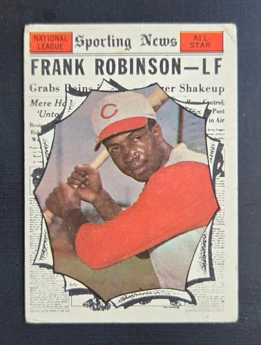 1961 Topps #581 Frank Robinson All-Star (High #) - HOF - Reds - low grade