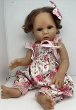 NPK Reborn Lifelike Baby Toddler Girl Doll Silicone Vinyl Full Body 18" w/outfit