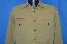 vtg 40s BOY SCOUTS AMERICA BSA CHANGE BUTTON GRAND JUNCTION 60 UNIFORM SHIRT S