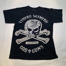 Lynyrd Skynyrd 2009 God  Guns Jacksonville Black Graphic T Shirt Sz S