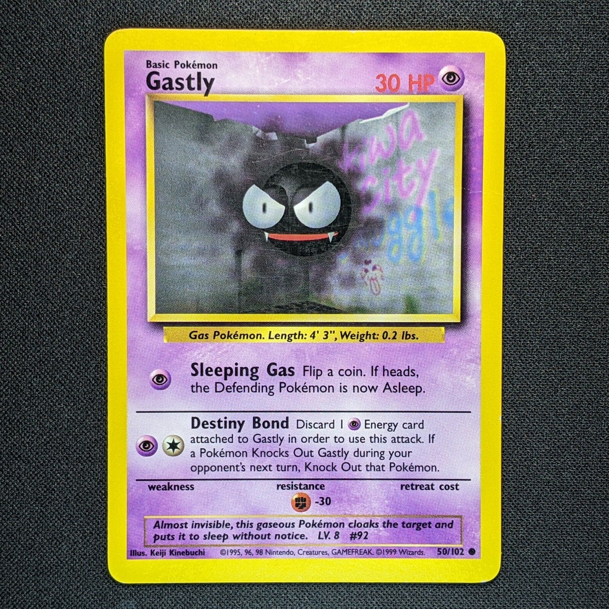 Gastly 50/102 Base Set Unlimited Pokemon 1999 - HP/DMG | eBay