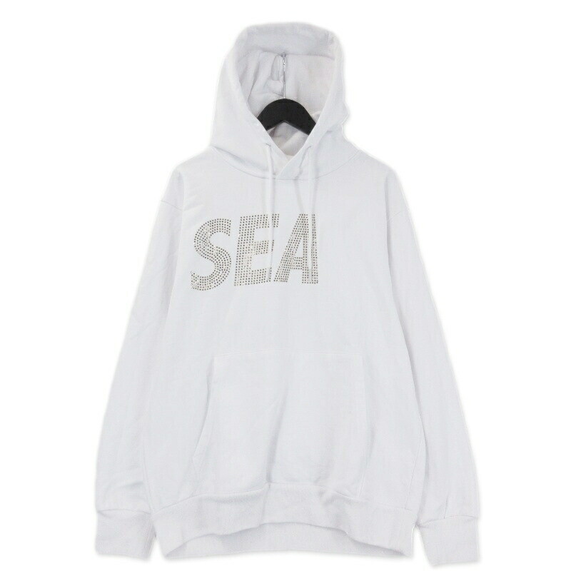 WIND AND SEA RHINE STONE HOODIE / WHITE