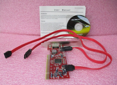 SATA RAID 2 Port PCI Host 150 PCI Host SBT-SRD2 with Manual & CD