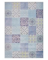 Teppich Grau Mehrfarbig Mosaik-Muster 140 X 200 Cm Inkaya