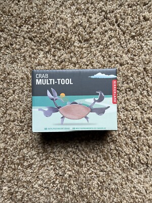 Kikkerland Crab Multi-Tool Stainless Steel Pocket Knife Travel Tool New in Box