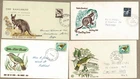 Australia 1959 - 1964 Mixed Lot FDC Cover x4 inc Animals Birds Kangaroo