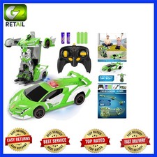 Remote Control Transforming Car  Robot with LED Lights - Perfect Gift for Kids