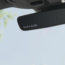 Trust in God Rearview Mirror Decals, 2-Piec Waterproof Vinyl Stickers for Car T