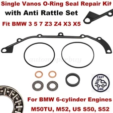 Single Vanos O-Ring Seal Repair Kit with Anti Rattle For BMW 3 5 7 Z3 Z4 X3 X5
