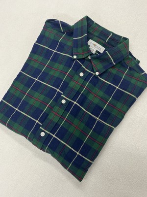 Sun River Flannel Button Up Men s Large Long Sleeve Shirt Red Blue Green Plaid