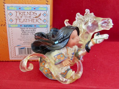 Friends of The Feather: "Spirit of Strength" - Girl With Horse Spirit NIB